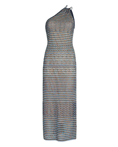 Jovana One-Shoulder Knit Midi Dress
