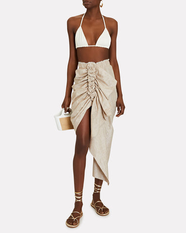 Tulum Ruched High-Low Skirt